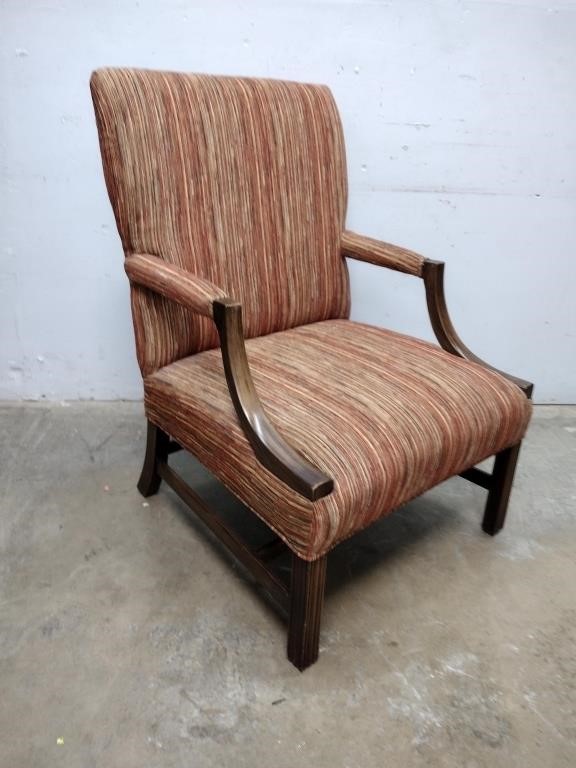 Chippendale Style Upholstered Arm Chair