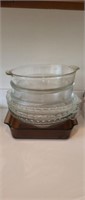 7 pieces vintage Pyrex, Glasbake and Fire King