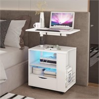 DNBSS LED Nightstand with Charger Station, Swivel