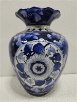 Gorgeous Blue and White Ceramic Like Vase