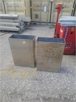 2 stainless steel garbage cans a little bit of