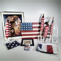 Wood Flag, Flags, Metal Wall Rack, Framed Prints