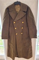 Vintage Olive Green Military Coat