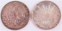 Coin 2 Mexican 8 Reales Coins 1894 & 1897