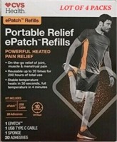 LOT OF 4 - CVS Health - Portable Relief ePatch Ref