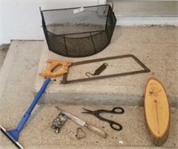 Bike Basket, Meat Saw, Small Brass Scale,