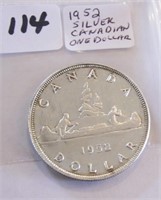 1952 Canadian One Dollar Coin