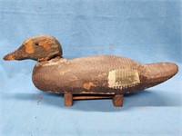 Vintage Folk Art Mallard decoy.  16" L.   Neck