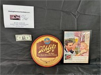 Schlitz tray and ad