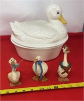 Ike and Sandy Spillman Geese, and ceramic oval