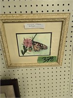 Framed print of a butterfly Marion otnes artist