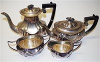 Vintage four piece silver plate tea/coffee service