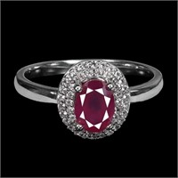 Natural Pigeon Blood Red Ruby Ring