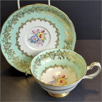 Mint Green Grovesnor Bone China with Gold