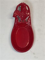 7 1/2” Cast Iron Red Rooster Spoon Rest