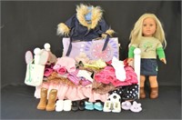 Large Lot Maplelea Doll Clothes Bed & Doll