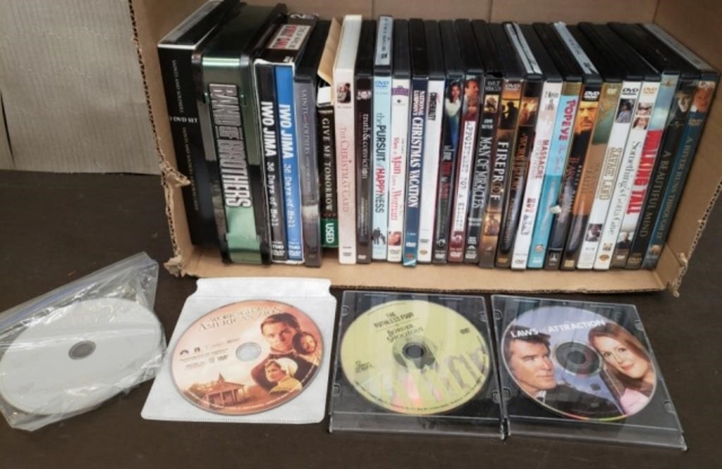 Lot of 28 DVDs & Box Sets. WWII, Action, Rom Com