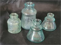 Antique Glass Ink Bottles - Carter's, Bixby More