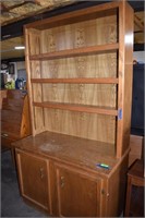 Two Piece Large Base Cabinet with Shelving Top