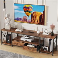 TV Stand with Fabric Drawers for 80 85 Inches TV -