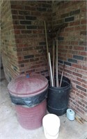 Yard tools & trash cans
