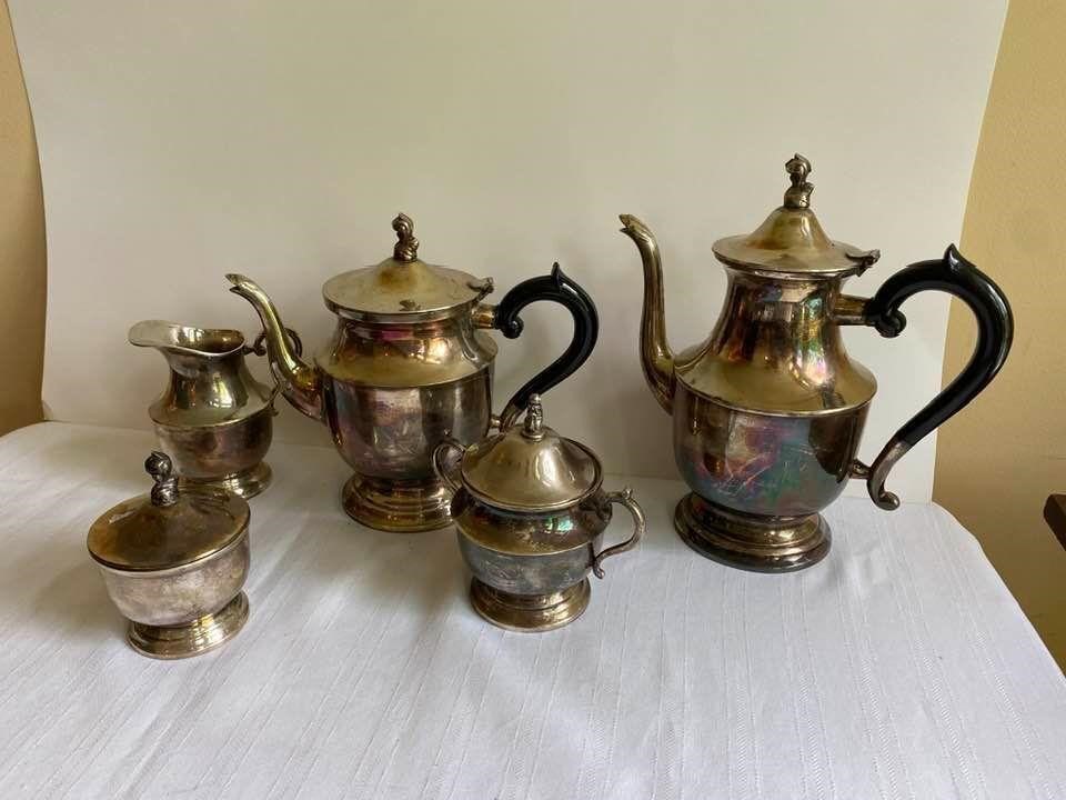 #3 - 5pc Leonard Silverplate Tea Set India
