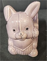 vintage ceramic bunny rabbit planter ,estate