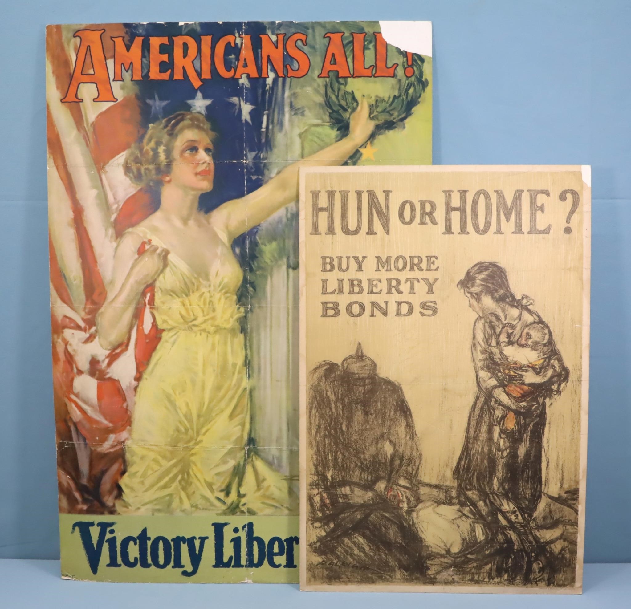 (2) Original WWI War Bond Posters