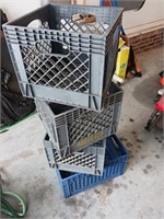 Plastic milk crates