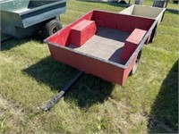 ATV TRAILER, HOMEBUILT, APPROX 4'X4', SINGLE WHEEL