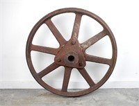 Antique Iron Industrial Steel Spoke Machine Wheel