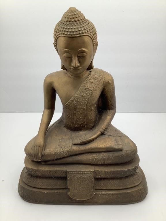 BUDDHA STATUE - PLASTER 18 '' TALL