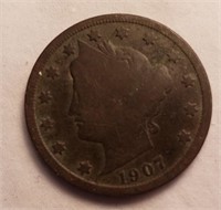 1907 Five Cent Coin