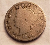 1910 Five Cent Coin