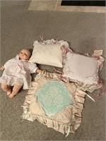 Vintage Doll and Doll Pillows