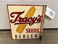 Tracy's Seeds Dealer 2 Sided Sign