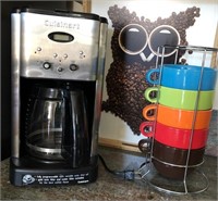 J - CUISINART COFFEE MAKER & MUG SET (L133 2)