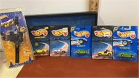 5 Hot wheel cars New on card and 1 Hot wheel