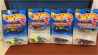 4 pairs of 2. Hot wheels New on card Krackle car