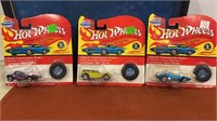 3 Hot wheels New on card Vintage series