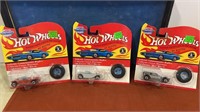 3 Hot wheels new on card vintage collection