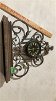 Wood, and iron clock
