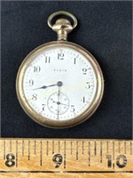 Antique Elgin gold filled pocket watch, winds and