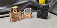 Camel table lighters and zippo