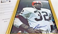 CLEVELAND JIM BROWN SIGNED 8X10 PHOTO + COA