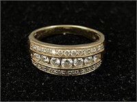 14K Gold and Diamond Cocktail Ring size 10