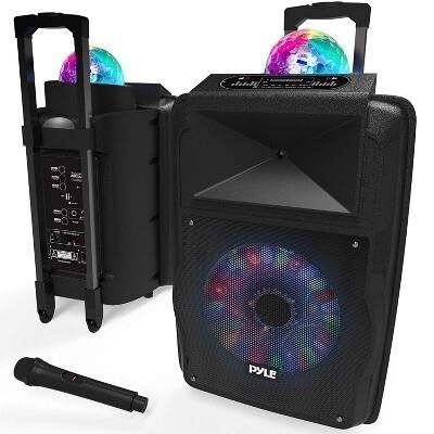 Pyle Portable 700W DJ Karaoke Machine w/ LED