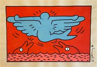 Keith Haring US Mixed Media Tony Shafrazi COA