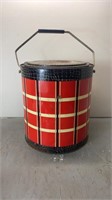 Vintage Round Metal Cooler