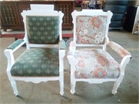 Two Vintage Chairs Perfect DIY Project Measure